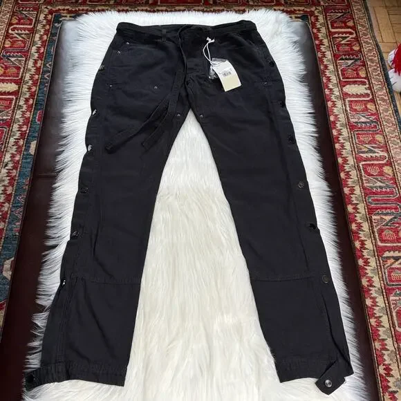 MNML Black Snap Western Pants